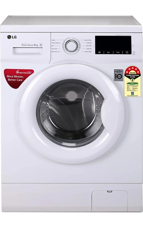 LG 6 kg 5 Star Fully Automatic Front Load with In-built Heater White (FHM1006ADW)