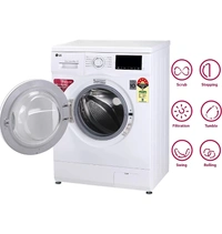 LG 6 kg 5 Star Fully Automatic Front Load with In-built Heater White (FHM1006ADW)