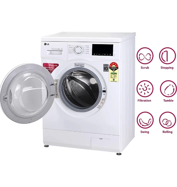 LG 6 kg 5 Star Fully Automatic Front Load with In-built Heater White (FHM1006ADW)