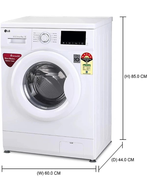 LG 6 kg 5 Star Fully Automatic Front Load with In-built Heater White (FHM1006ADW)