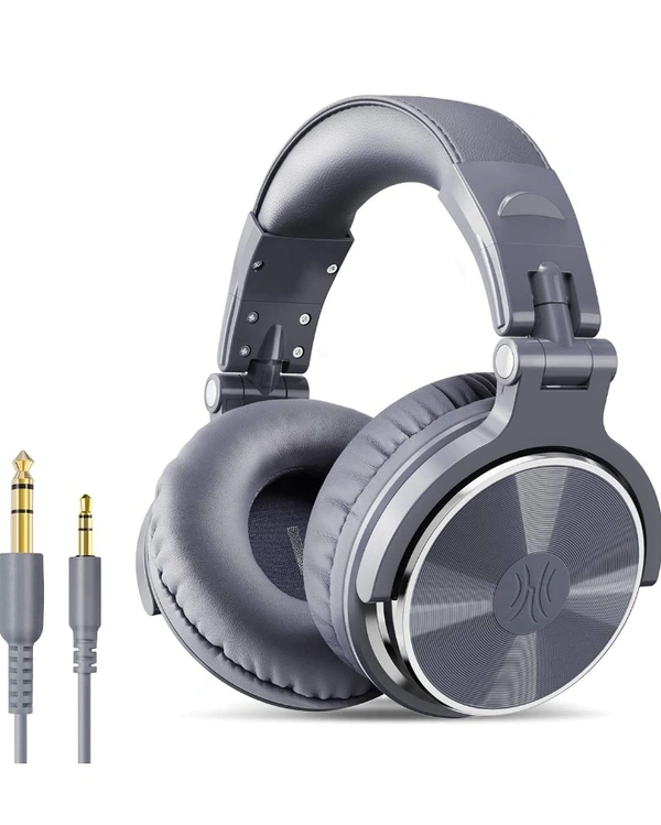 OneOdio Pro-10 Over Ear Headphone, Wired DJ Bass Headsets with 50mm Driver, Foldable Lightweight Headphones with Shareport and Mic for Recording Monitoring Podcast Guitar PC TV(Light Blue) - Light Blue