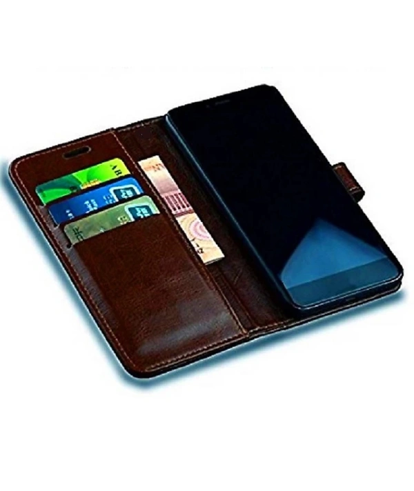 Krofty Flip Cover for Realme 7 & Narzo 20 Pro - Brown 