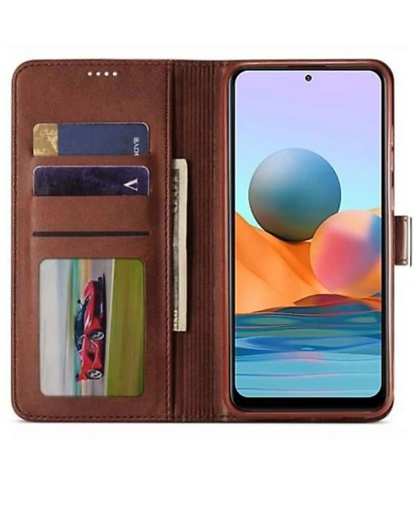 Ron Back Cover for Mi Redmi Note 10 Pro, Redmi Note 10 Pro Max (Brown, Dual Protection)