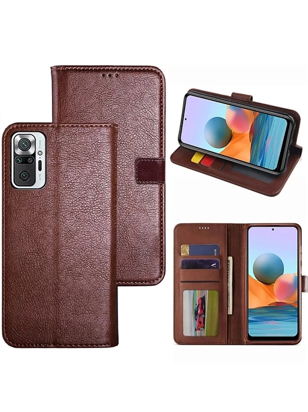 Ron Back Cover for Mi Redmi Note 10 Pro, Redmi Note 10 Pro Max (Brown, Dual Protection)