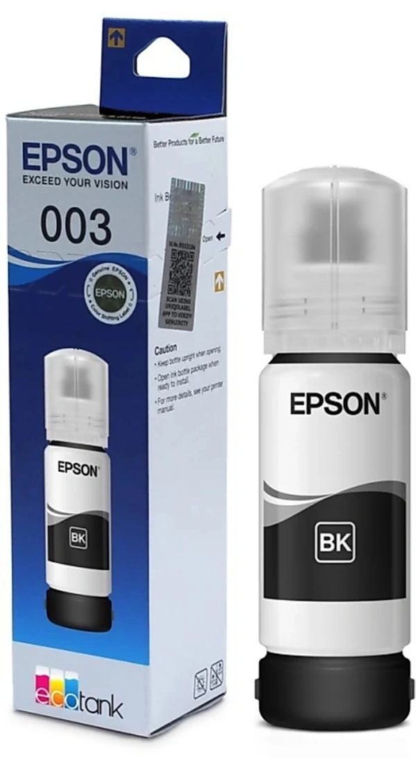 Epson 003 65 ml for EcoTank L1110/ L3100/L3101/L3110/L3115/L3116/ L3150/L3151/L3152/L3156/L5190 Black Ink Bottle