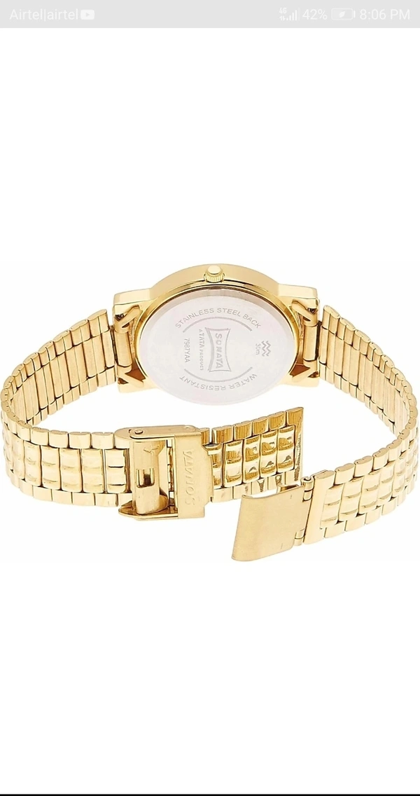 Sonata Men's Watch - gold