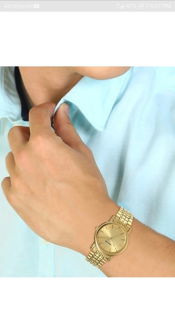 Sonata Men's Watch - gold