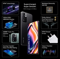 Xiaomi 11i 5G (Stealth Black, 128 GB) (6 GB RAM)