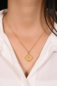 Mira Compass Of Life Pendent  - Yellow Gold, Pendent Length: 20 Inch, Pendent