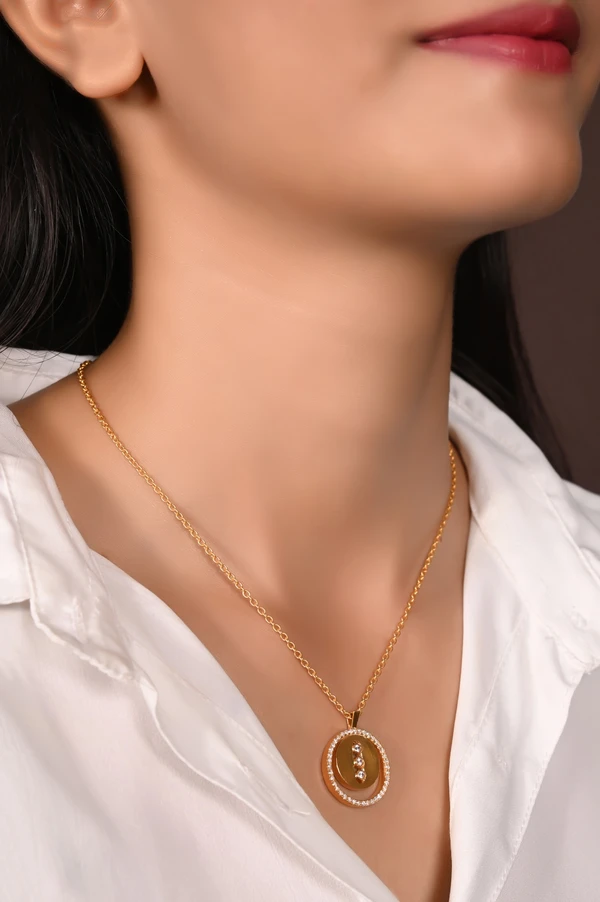 Mira Trinity Pendent  - Yellow Gold, Pendent Length: 20 Inch, Pendent