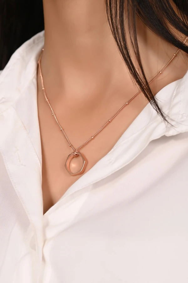 Mira Molten - Rose Gold, Pendent Length: 20 Inch, Pendent