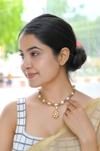 Naveli Mozonite Polki Necklace