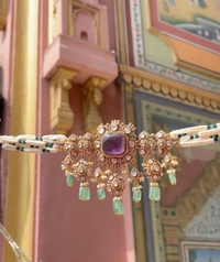 Geetanjali Mozonite Polki Chokker