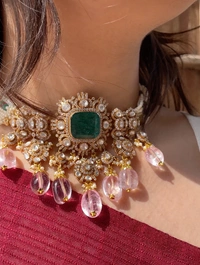 Shanaya Mozonite Polki Chokker
