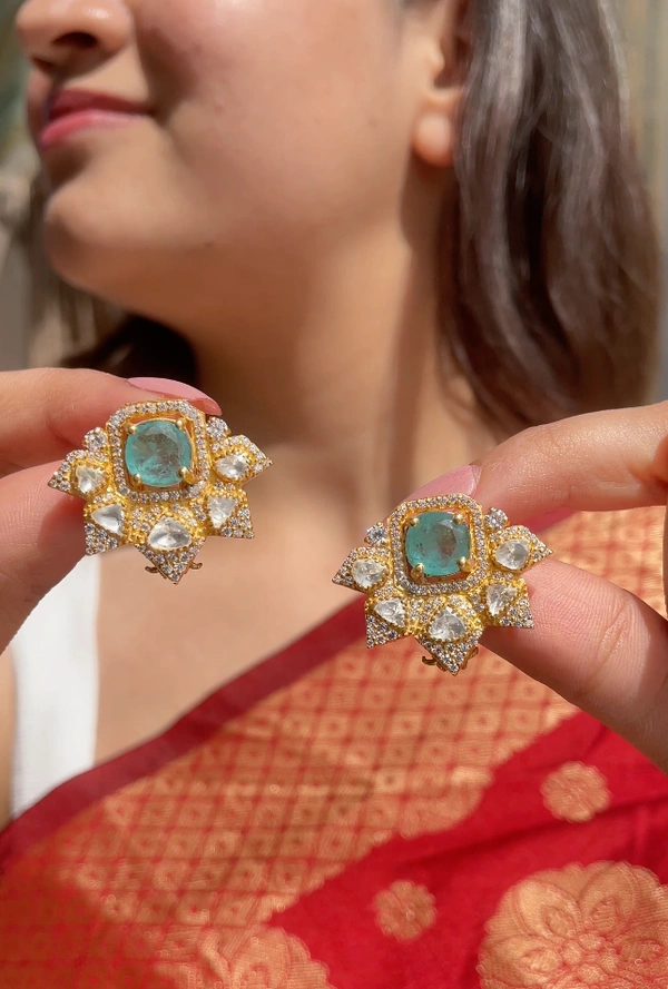 Sitara Mozonite Polki Studds
