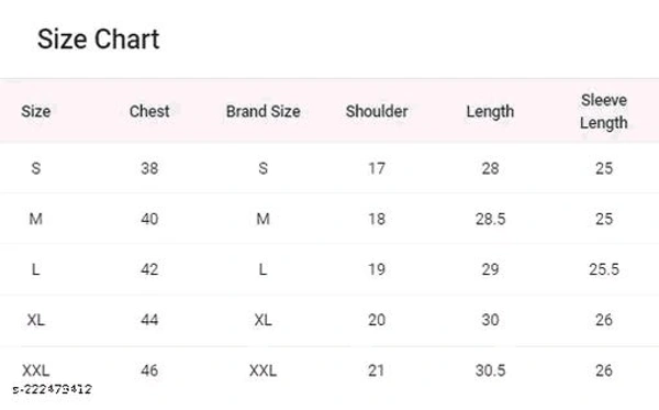 Vivesco Men ShirtsName: Vivesco Men ShirtsFabric: Cotton BlendSleeve Length: Long SleevesPattern: SolidNet Quantity (N): 1Sizes:S (Chest Size: 38 in, Length Size: 28 in) M (Chest Size: 40 in, Length Size: 28.5 in) L (Chest Size: 42 in, Length Size: 29 in) XL (Chest Size: 44 in, Length Size: 30 in) XXL (Chest Size: 46 in, Length Size: 30.5 in) Shop from a wide range of Shirts from  