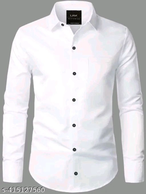 LRK- Premium quality cotton casual, formal, party wear, full sleeve, plain shirt for menName: LRK- Premium quality cotton casual, formal, party wear, full sleeve, plain shirt for menFabric: Cotton BlendSleeve Length: Long SleevesPattern: SolidNet Quantity (N): 1Sizes:M (Chest Size: 40 in, Length Size: 29.5 in) L (Chest Size: 42 in, Length Size: 30 in) XL (Chest Size: 44 in, Length 
