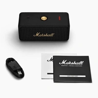 Marshall Emberton II Compact Portable Bluetooth Speaker with 30+ Hours of Playtime, (360° Sound), Dust & Waterproof (IP67) Black & Brass.