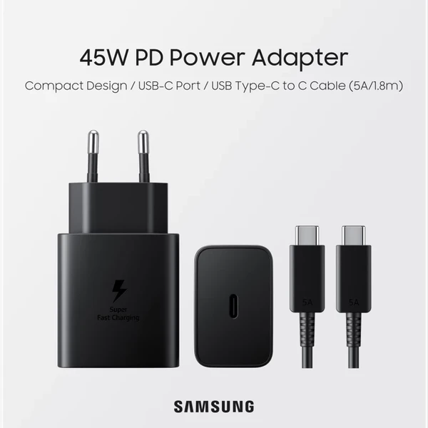 SAMSUNG Samsung 45W Adapter with Cable (USB -C to C)