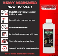 UNIESHINE 1L Concentrated Heavy Degreaser – Powerful Engine Bay & Alloy Wheel Cleaner for Oil, Grease & Dirt Removal