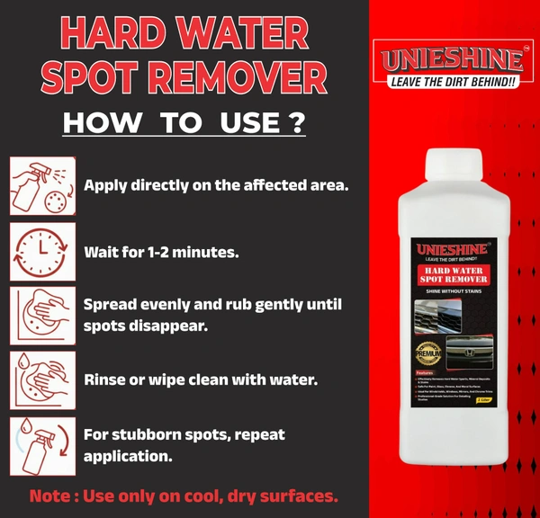 UNIESHINE 1L Hard Water Spot Remover | Glass & Chrome