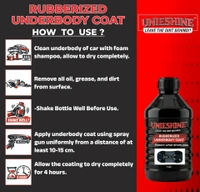 UNIESHINE 1L Rubberized Underbody Coating | Anti Rust