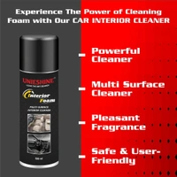 UNIESHINE Car Interior Foam Cleaner 500ml – Multi-Surface Upholstery & Leather Cleaner for Car Seats, Dashboard, Roof Lining & Sofa | Deep Cleaning Stain & Odor Remover