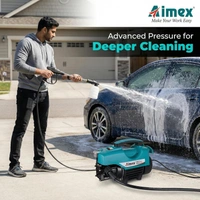 AIMEX Aimex D3 High Pressure Washer 1800W | 120 Bar Portable Power Washer | 10L/Min Flow with 8m Hose Pipe | Electric Car & Bike Washer Machine for Home & Outdoor Cleaning