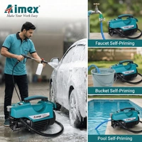 AIMEX Aimex D3 High Pressure Washer 1800W | 120 Bar Portable Power Washer | 10L/Min Flow with 8m Hose Pipe | Electric Car & Bike Washer Machine for Home & Outdoor Cleaning