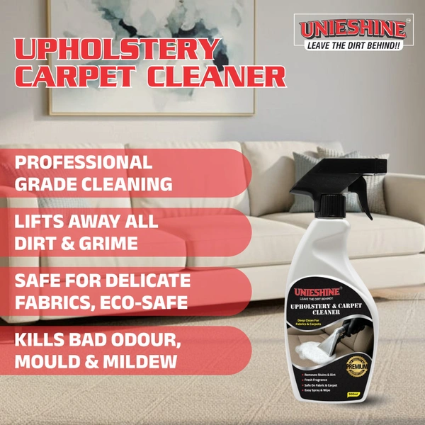 UNIESHINE Upholstery Carpet Cleaner 500ML Multipurpose Sofa Fabric Carpet Seat Spray Stain Odor Remover for Home Car Couch Office Chairs Mattresses Interiors