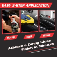UNIESHINE Premium Liquid Wax Polish Spray 500ML with Microfiber Cloth – Car & Bike Spray Wax | Instant Shine, High Gloss Finish & Long-Lasting Paint Protection