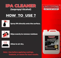 UNIESHINE 5L IPA Isopropyl Alcohol | High-Purity Surface Prep Cleaner for Car & Bike Detailing | Removes Oil, Wax, Adhesive & Polish Residue | Ideal for Paint Correction & Coating Preparation