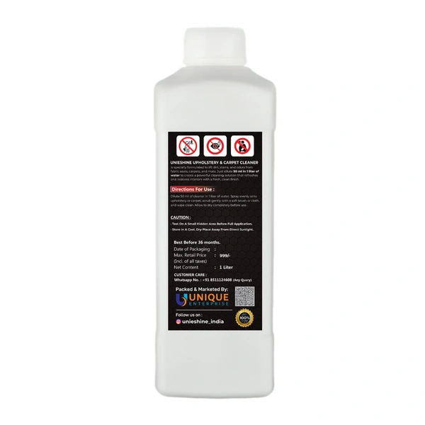 UNIESHINE Upholstery & Carpet Cleaner 1L | Makes 20L