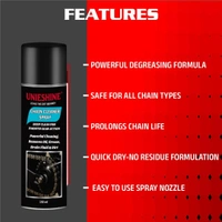UNIESHINE Chain Lube & Cleaner Kit 150ML Each | Fast-Dry Anti-Rust Chain Care Spray | Long-Lasting Lubrication for Motorcycles, Bicycles, Cars & Industrial Equipment