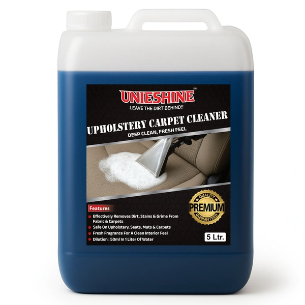 UNIESHINE Upholstery & Carpet Cleaner 5L Concentrate | Makes Up to 100L Solution | Car Interior, Sofa & Carpet Cleaner | Deep Stain Removal | Multi-Surface Fabric Cleaning with Fresh Fragrance