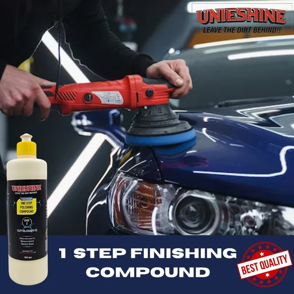 UNIESHINE Rubbing Compound for Ultra Heavy Cut (500gm) |One Step Super Finish Super High Gloss Compound (500gm) | Car Compound Kit (Set of 2) - White