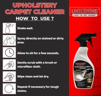UNIESHINE Upholstery Carpet Cleaner 500ML Multipurpose Sofa Fabric Carpet Seat Spray Stain Odor Remover for Home Car Couch Office Chairs Mattresses Interiors
