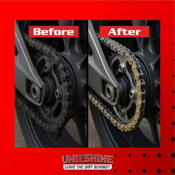 UNIESHINE Chain Lube & Cleaner Kit 150ML Each | Fast-Dry Anti-Rust Chain Care Spray | Long-Lasting Lubrication for Motorcycles, Bicycles, Cars & Industrial Equipment