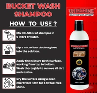 UNIESHINE 200ML Wash & Wax Shampoo (Pack of 2) for Car & Bike – High Foam Cleaning with Gloss Protection