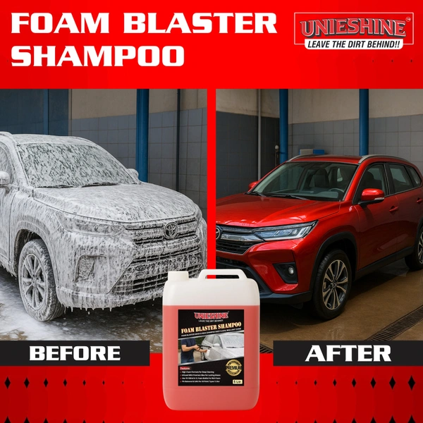 UNIESHINE Foam Wash Car Shampoo Concentrate 5L | pH Neutral Snow Foam | Extreme Suds Car Wash Soap | Safe for All Paints | Powerful Dust & Grime Removal | Professional Car Detailing Shampoo