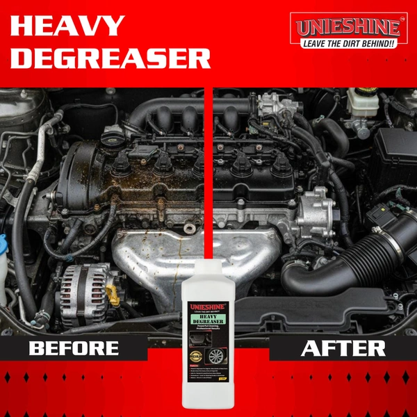 UNIESHINE 1L Concentrated Heavy Degreaser – Powerful Engine Bay & Alloy Wheel Cleaner for Oil, Grease & Dirt Removal