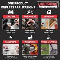 UNIESHINE Multipurpose Silicone Spray 500ML – Silicone Lubricant & Protectant for Automotive, Industrial, Home & Gym Equipment | Anti-Rust, Waterproof, Non-Sticky Formula