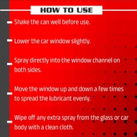 UNIESHINE Window Channel Dresser & Lubricant Spray 500ML – Rubber Beading Restorer for Car Doors, Sunroofs & Weather Strips | Reduces Noise, Friction & Sticking