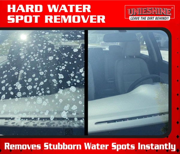 UNIESHINE Hard Water Spot Remover 5L | Limescale & Mineral Stain Remover | Descaler for Car Glass, Chrome, Tiles & Mirrors | Bathroom & Kitchen Tap Cleaner | Restores Shine & Clarity