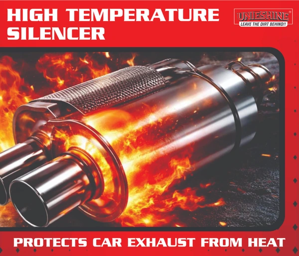 UNIESHINE Car Silencer Coating Spray 400ML – Exhaust & Underbody Anti-Rust Coating for 4 Wheelers | Silver Heat-Resistant Corrosion Protection, Diesel Wash Resistant