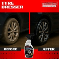 UNIESHINE Tyre Dresser Polish 500ml High Gloss Tyre Polish Spray for Car Bike Deep Black Shine Non Greasy UV Protection Tyre Dressing for Rubber Tyres