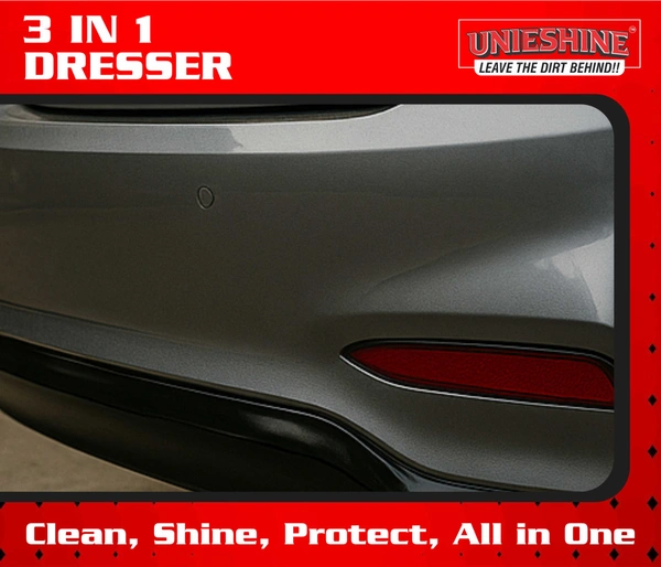 UNIESHINE 3 in 1 Car Dresser 5 Litre | Cleans, Shines & Protects Plastic, Vinyl, Rubber & Trim | UV Resistant, Non-Greasy Dashboard & Tyre Polish for Long-Lasting Dust-Free Shine
