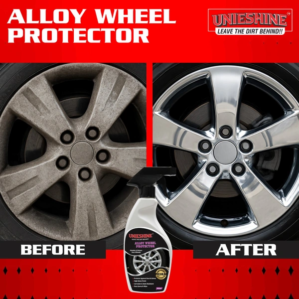 UNIESHINE Alloy Wheel Protector 500ML Protective Coating for Alloy Wheels Enhances Shine Surface Durability Scratch Resistance Long Lasting Shield