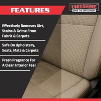 UNIESHINE Upholstery & Carpet Cleaner 5L Concentrate | Makes Up to 100L Solution | Car Interior, Sofa & Carpet Cleaner | Deep Stain Removal | Multi-Surface Fabric Cleaning with Fresh Fragrance