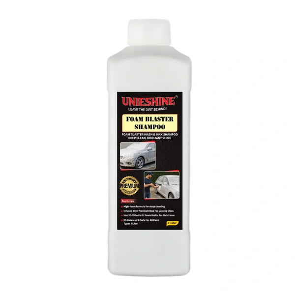 UNIESHINE 1L Foam Wash Car Shampoo – High Foam Snow Foam for Foam Cannon (70ml per 1L Mix) | Streak-Free Car Cleaning
